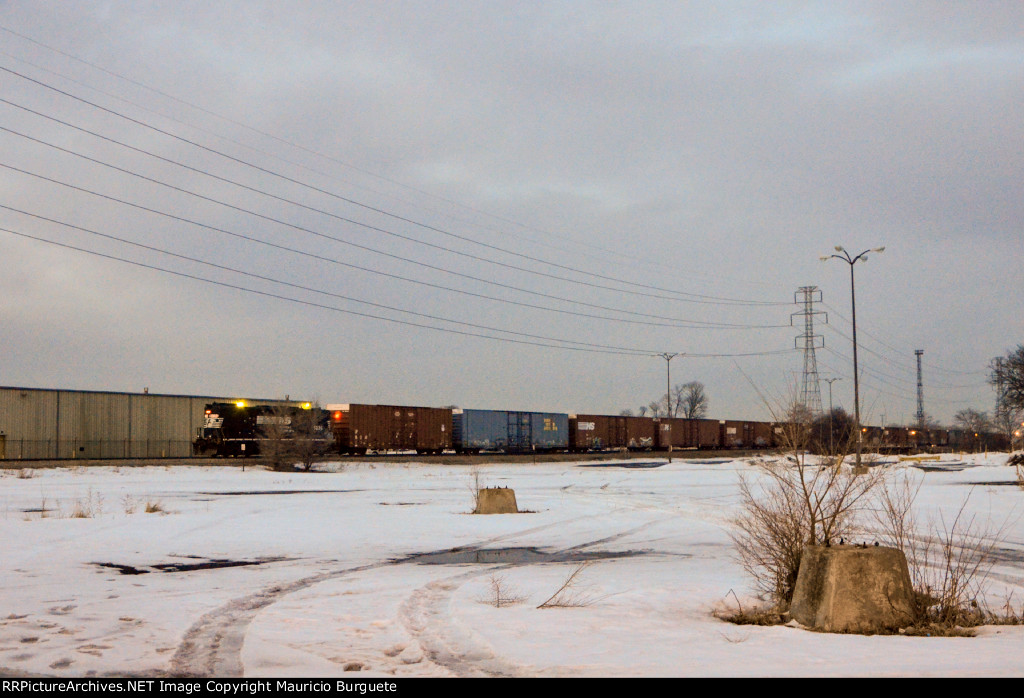 NS GP38-2 Locomotive making moves in the yard